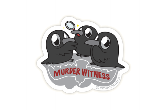 Cute Crow as Murder Witnesses Stickers