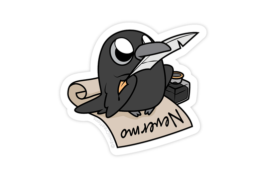 (Pack of 6) Crow Corvus Nevermore Bird Sticker ($2 each)