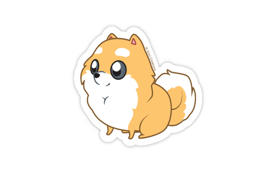 (Pack of 6) Cute Dog Pomeranian Sticker ($2 each)