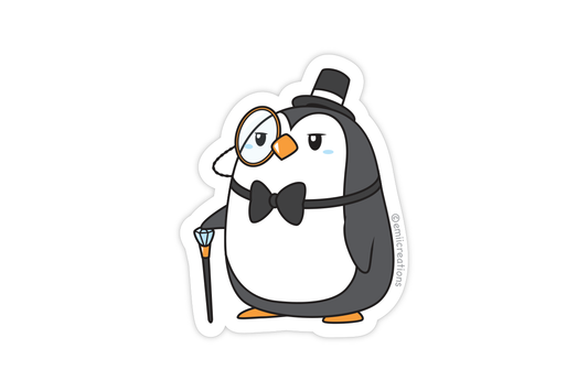 (Pack of 6) Penguin Dapper Gentleanimal Sticker ($2 each)