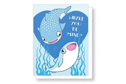 (Pack of 6) Whale You Be Mine Love Card ($2.50 each)