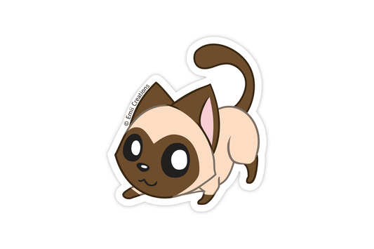 (Pack of 6) Siamese Cat Sticker ($2 each)