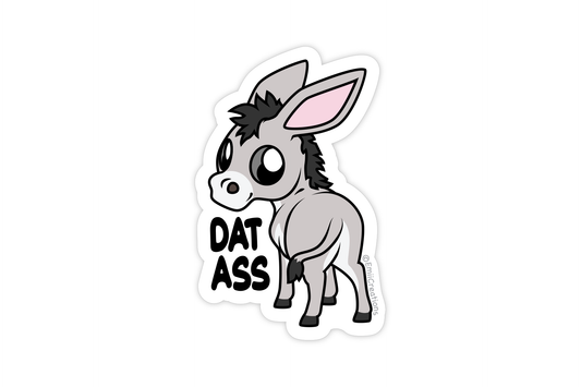 Punny Animal "Dat Ass" Donkey Stickers