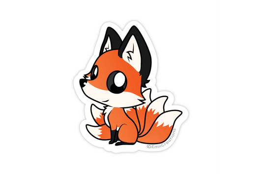 (Pack of 6) Fox with 6 Tails Vinyl Sticker ($2 each)