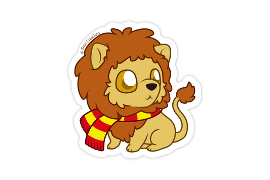 (Pack of 6) Cute Lion Sticker ($2 each)