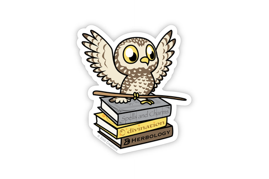 (Pack of 6) Cute Brown Owl Sticker ($2 each)