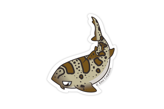 (Pack of 6) Cute Leopard Shark Sticker ($2 each)