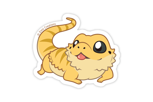 (Pack of 6) Small Bearded Dragon Sticker ($2 each)