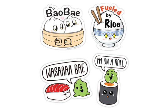 Asian Steamy Foodie Sticker Set