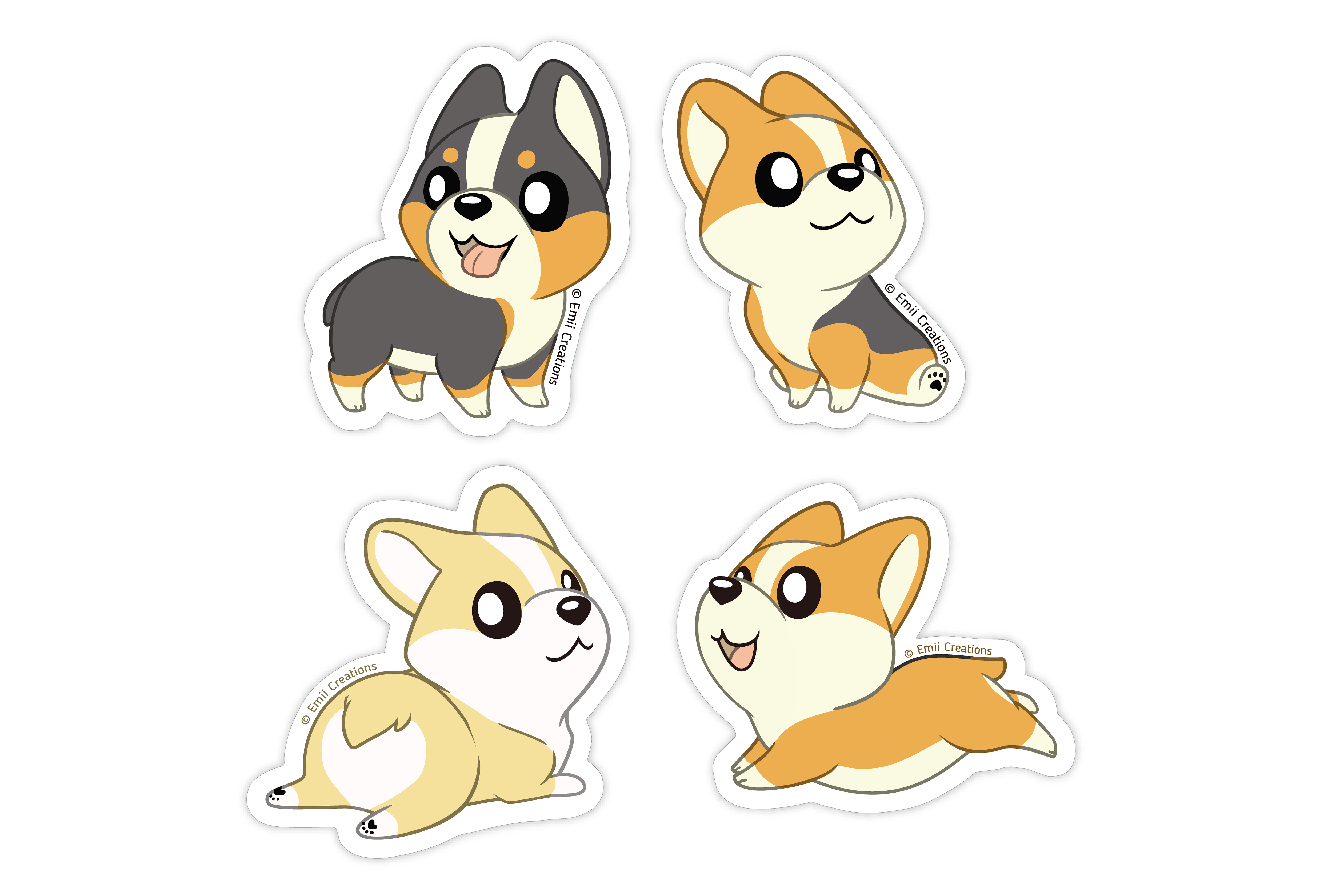 Science Corgi Sticker Corgi Dog Sticker Set – Emii Creations