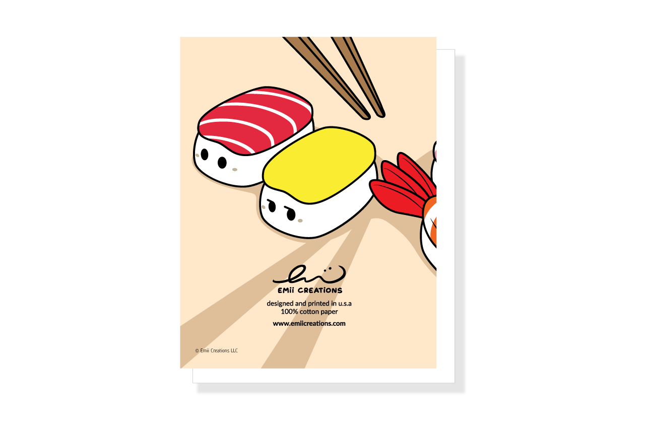 Soy-per Birthday Card - Soy Sauce Sushi Cute Food Birthday Pun