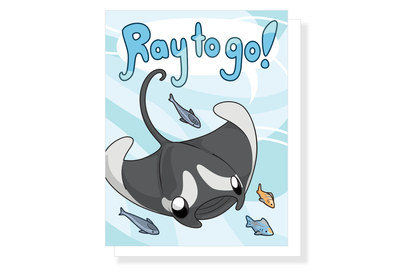 Ray to Go Card - Singray Aquatic Ocean Pun