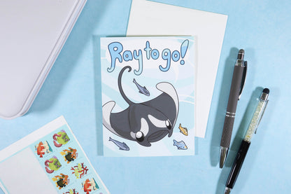 Ray to Go Card - Singray Aquatic Ocean Pun