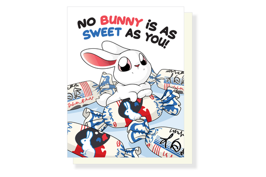 No Bunny As Sweet Card - Cute Asian Food Pun Greeting Card