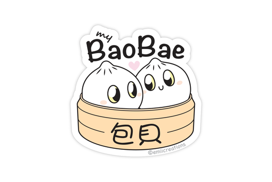 Bao Bae Dumpling Sticker - Cute and Punny Foodie Dim Sum