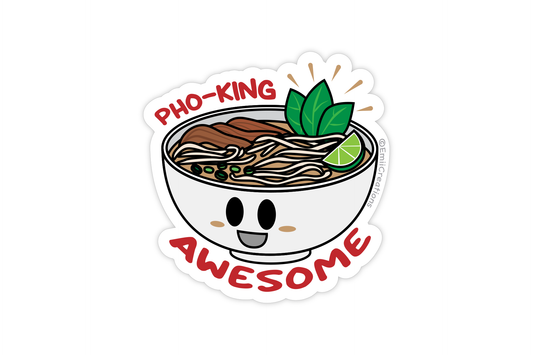 Noodle Pho-King Awesome Bowl Vinyl Stickers