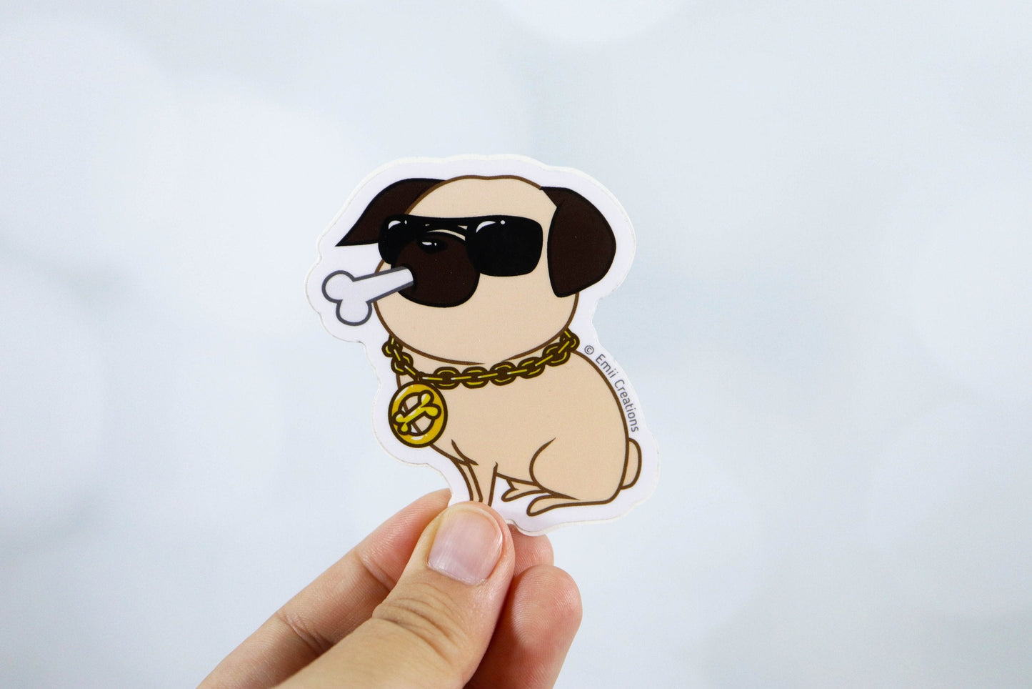 Cute Dog Pug Life Pug Sticker