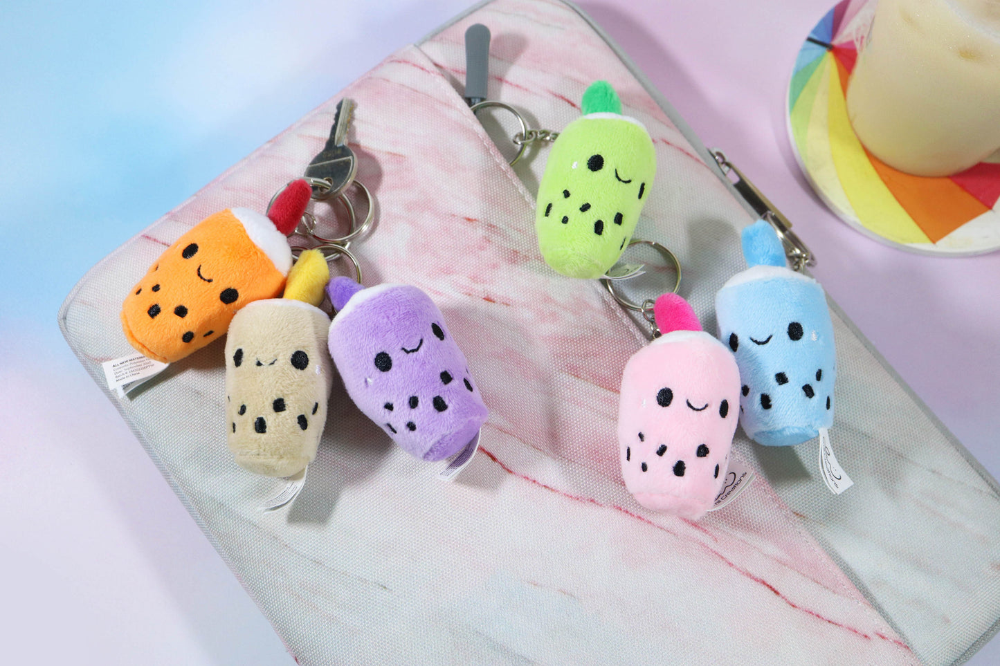 Cute Boba Plush Keychain - The Perfect Accessory for Bubble Tea Lovers!