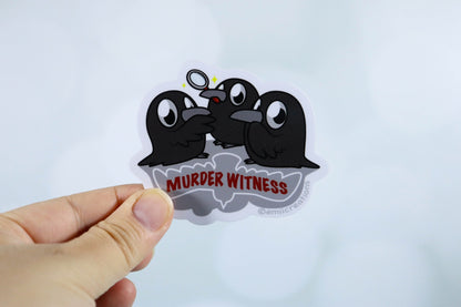 Cute Crow as Murder Witnesses Stickers