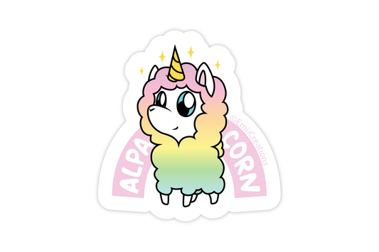 (Pack of 6) Magical Alpacorn Sticker ($2 each)