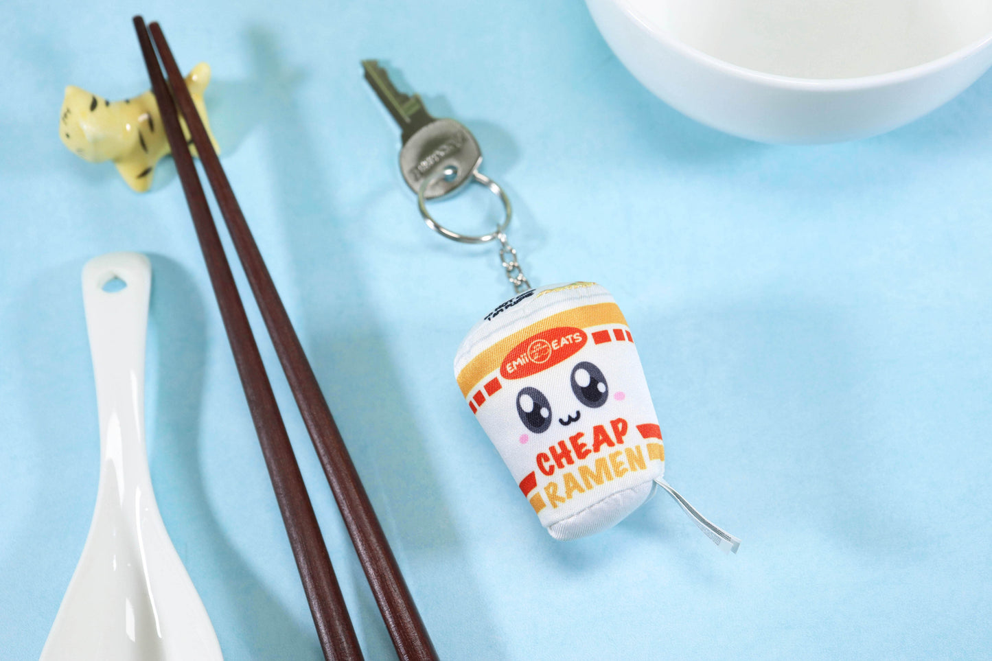 Cute Cup Noodle Plush Keychain - Instant Ramen Noodles