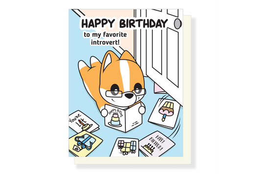 (Pack of 6) Dabs Introvert Bday Greeting Card ($2.50 each)