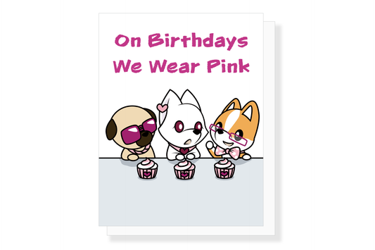 (Pack of 6) Selphie & Co Pink Birthday Card ($2.50 each)