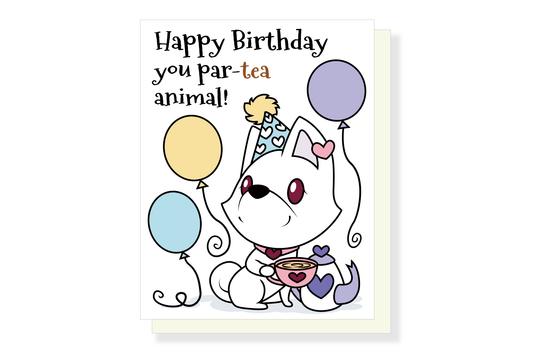 (Pack of 6) Selphie Par-tea Birthday Card ($2.50 each)