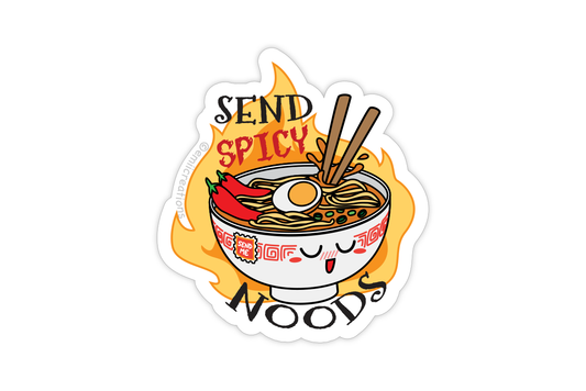 (Pack of 6) Send Spicy Noods Sticker ($2 each)