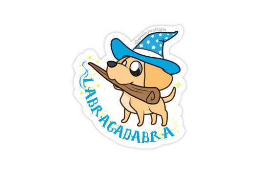 (Pack of 6) Magical Labracadabra Dog Sticker ($2 each)