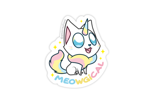 (Pack of 6) Meowgical Cat Sticker ($2 each)