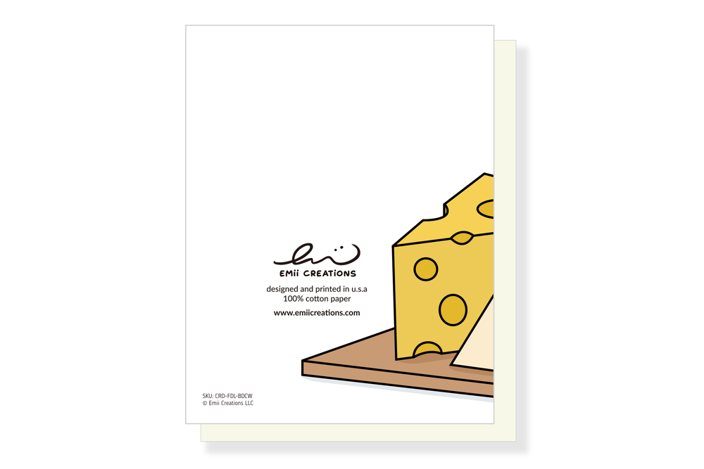 Better With Age Birthday Card - Cheesy but Funny Wine and Cheese Eco-Friendly Greeting Card
