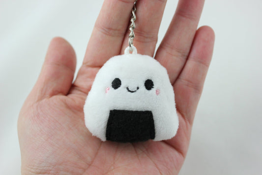 Cute Onigiri Rice Ball Plush Keychain - A Must-Have for Asian Cuisine Fans!