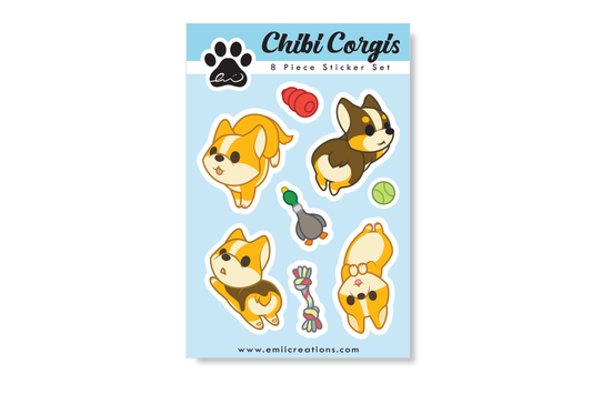 Cute Corgi Vinyl Sticker Sheets - Add Some Paw-some Fun to Your Everyday Items
