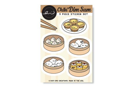 Cute Dim Sum Vinyl Sticker Sheet - Add Some Bao-tiful Flavor to Your Life